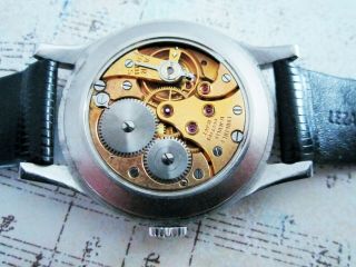 LONGINES CALATRAVA Large 37MM SS 1940 Vintage Watch 12.  68Z Triple Signed RARE 3
