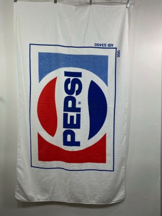Vintage Retro Pepsi Soda Pop Advertisement Beach Towel Euc