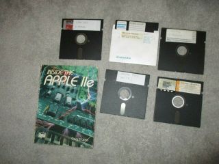 Vintage Apple Ii Book Inside The Apple Iie By Gary Little And 5 Disks