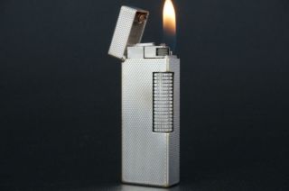 Dunhill Rollagas Lighter Rl0101 Fine Barley Silver Plated M09