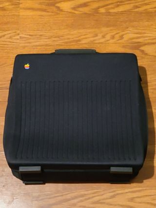 Vintage Apple Macintosh Portable Computer Carry Storage Case Bag Black W/ Strap