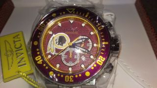Invicta Mens Watch 52mm,  Washington Redskins N.  F.  L.  License Watch