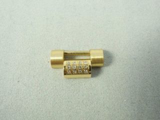 Custom 18K Gold Watch Link 16mm For Rolex Men ' s President Diamond Day - Date 18238 2