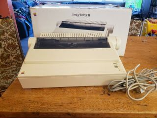 Vintage Apple ImageWriter II Printer w/ Power Cord & Box 2