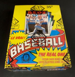 1986 Opc Baseball Wax Box Bbce Authenticated Tape Intact