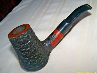 Vintage Estate Roma Italy Large Dark Rustic Stand Up Fancy Tobacco Smoking Pipe