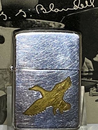 1950s Zippo Town and country lighter Duck Mallard Pat: 2032695 Candy Cane Box 2