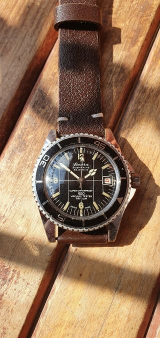Sicura By Breitling 400 Vacuum TRITIUM 23J Automatic Vintage Men ' s Watch 4