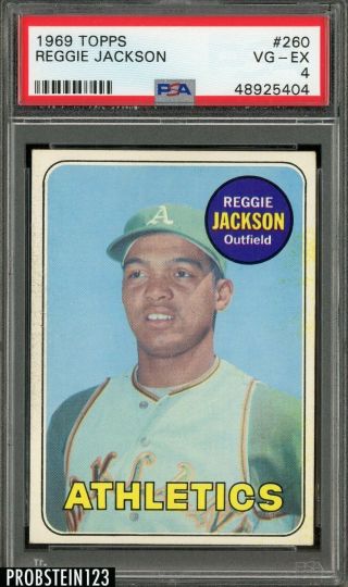 1969 Topps 260 Reggie Jackson Rc Rookie Hof Oakland A 