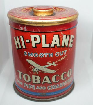 Vintage Hi Plane Tobacco Tin Canister