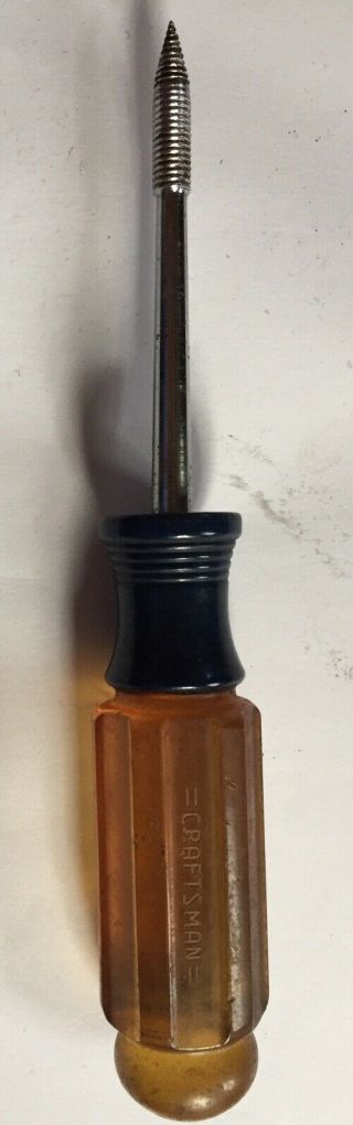 Vintage Craftsman Model No.  41026 Wf Screwstarter Screwdriver Made In U.  S.  A.