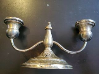 Antique/ Vintage Sterling Silver Weighted Candlestick Candle Holder N100,  400g,