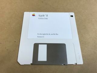 Vintage Apple Ii System Disk Version 3.  1 For Iie,  Iic,  Iic Plus