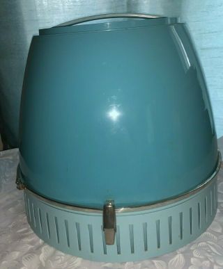 Vintage 1960 Lady Schick Deluxe Capri Consolette Hair Dryer Aqua Blue