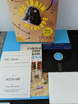 Commodore 64/128: The Train By Accolade - C64 Disk & Box
