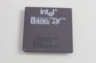 Intel A80486dx - 33 Sx419 I486dx 486 33 Mhz Processor Cpu