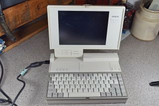 Vintage Epson Nb - Sl/25 Laptop Computer E0401u W/ Orig Case & Power Cord