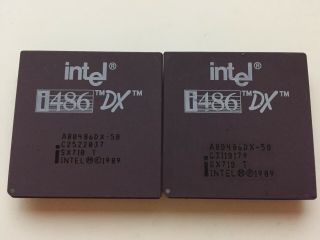 Intel A80486dx - 50 Sx710 T,  486dx - 50,  Vintage Cpu,  Gold,  Top
