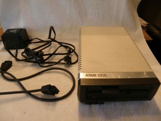 Atari 1050 Disc Drive With Power Supply Cord And Sio Cable