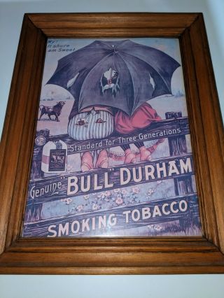 Vintage 15x11 Bull Durham Tobacco Poster