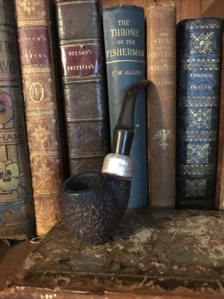 Rare Antique Vintage Peterson’s Dublin Sterling Silver Wooden Pipe Brown
