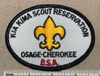 Vintage Kia Kima Reservation Boy Scout Camp Patch Osage - Cherokee Bsa Scouts