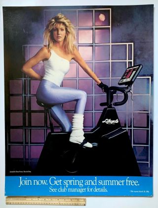 Vintage ©1986 Poster Heather Locklear Rare Gym Membership Promo Lifecycle