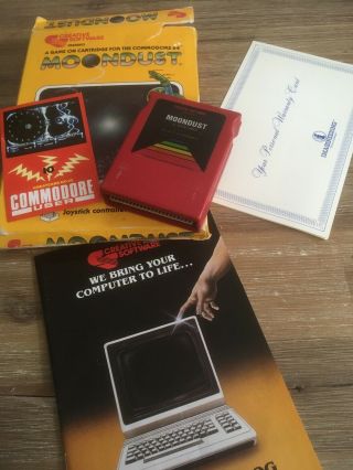 Rare Moondust Creative Boxed Cartridge Commodore 64 C64 Game 3