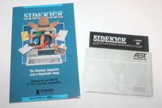 Vintage 1984 Sidekick Desktop Computer Organizer Software Floppy Disk 5.  25 "