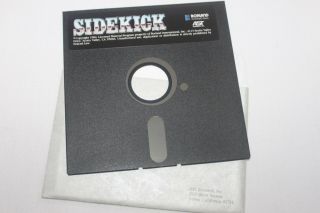 Vintage 1984 SIDEKICK Desktop Computer Organizer Software Floppy Disk 5.  25 