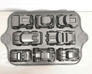 Nordic Ware Cast Aluminum Vintage Cars & Trucks Non - Stick Cake Pan 5 Cups
