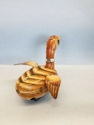 Vintage Litho Print Friction Duck Tin Toy Japan 1950’s 5 