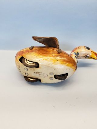 Vintage Litho Print Friction Duck Tin Toy Japan 1950’s 5 