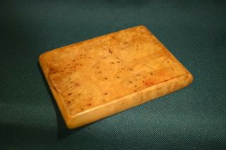 Antique Birds Eye Maple With Dove Tailed Hinge Wood Card Cigarette Case