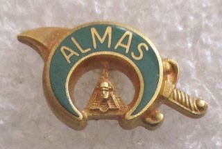 Vintage Almas Shriners Temple Member Pin - Washington D.  C.  Masonic Shrine Shriner