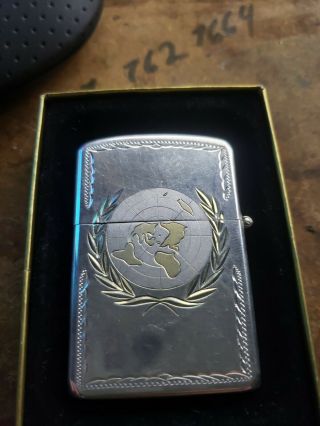 Vintage Zippo Sterling 950 Lighter United Nations,  Korea