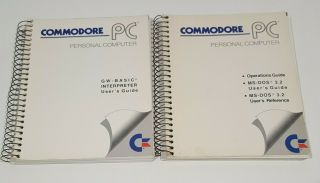 Commodore Pc - Ms - Dos V3.  2 & Gw - Basic Books / Manuals