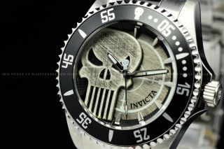 Invicta 44mm Mens Marvel " Punisher " Antique Grey Limited Ediiton Bracelet Watch