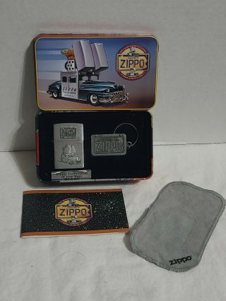 1998 Zippo Car Lighter And Keyring,  Limited Edition With Tin And Sleeve