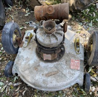 Vintage Lauson Gas Engine On Goodall Lawn Mower 1950’s