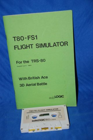 Radio Shack Trs - 80 Model I Vintage Cassette Games: T80 - Fs1 Flight Simulator