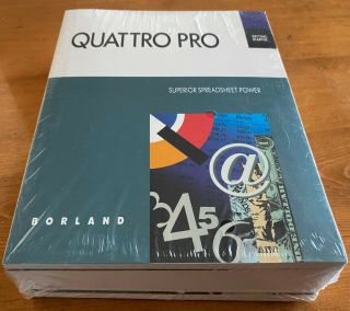 Borland Quattro Pro 2.  0 Superior Spreadsheet Power Software And Manuals
