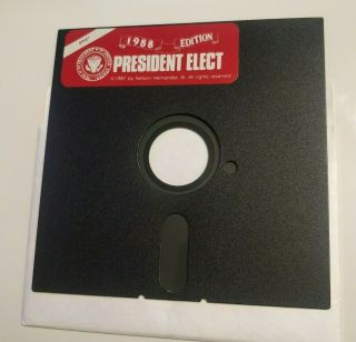 President Elect Apple Ii 1988 Edition 5.  25 Floppy Game - Iic Iie Iigs