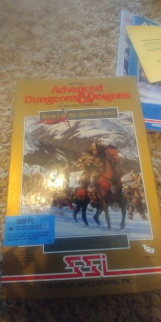 Advanced Dungeons And Dragons Secret Of The Silver Blades Ibm Pc 3.  5 " Disk Ssi