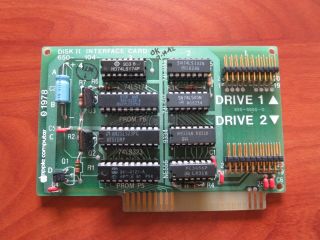 Disk Ii Floppy Drive Interface Card Pc Board 650 - 104 Apple Ii Ii,  Iie 1978 Usa
