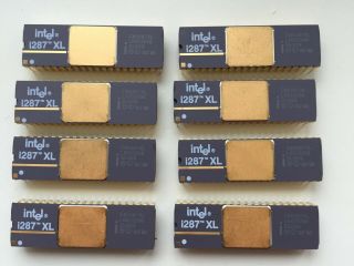 Intel C80287xl Su065,  Intel 80287,  Rare Vintage Fpu,  Gold,  Nos,  Top