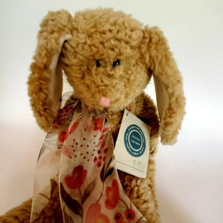 Boyd’s Bears J.  B.  Bean Plush Stuffed Tan Rabbit Bunny with Bow Toy Decor 16” 2