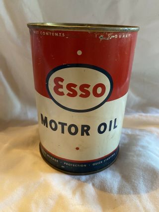 Rare Vintage Esso Motor Oil Can One Quart Standard Oil Pennsylvania Jersey 1
