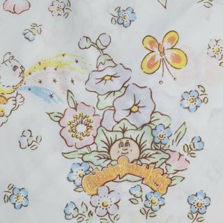 Vintage 1983 Cabbage Patch Kids Twin Sheet Set Flat Fitted Sheet Fabric 3
