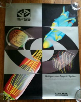 3 Very Large Vintage Cray Research Posters Mpgs,  Y - Mp El,  Y - Mp C90